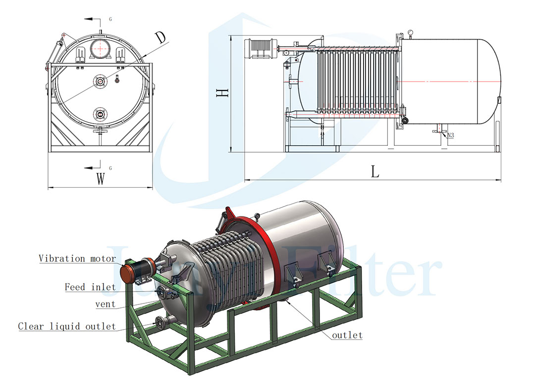 Kruda Nafta Filtrito Horizontala Premo Folia Filtrilo5